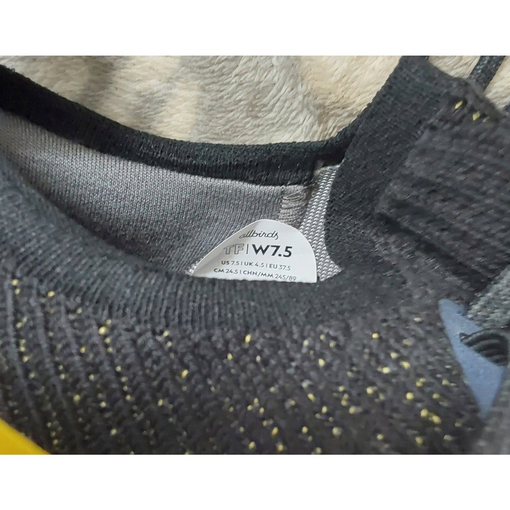 Allbirds Tree Flyer Running Shoes Black Yellow Women 7.5 Sustainable Sneakers - Picture 6 of 6